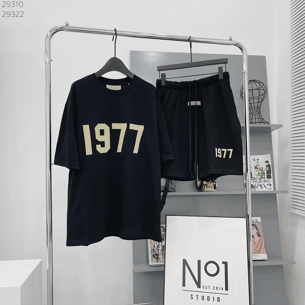 Bộ Thể Thao Nam Ngắn Tay Phối 1977 Hè Cao Cấp, Chất Su Mịn Siêu Mát Chất Lượng Phong Cách Hợp Thời Trang | BigBuy360 - bigbuy360.vn