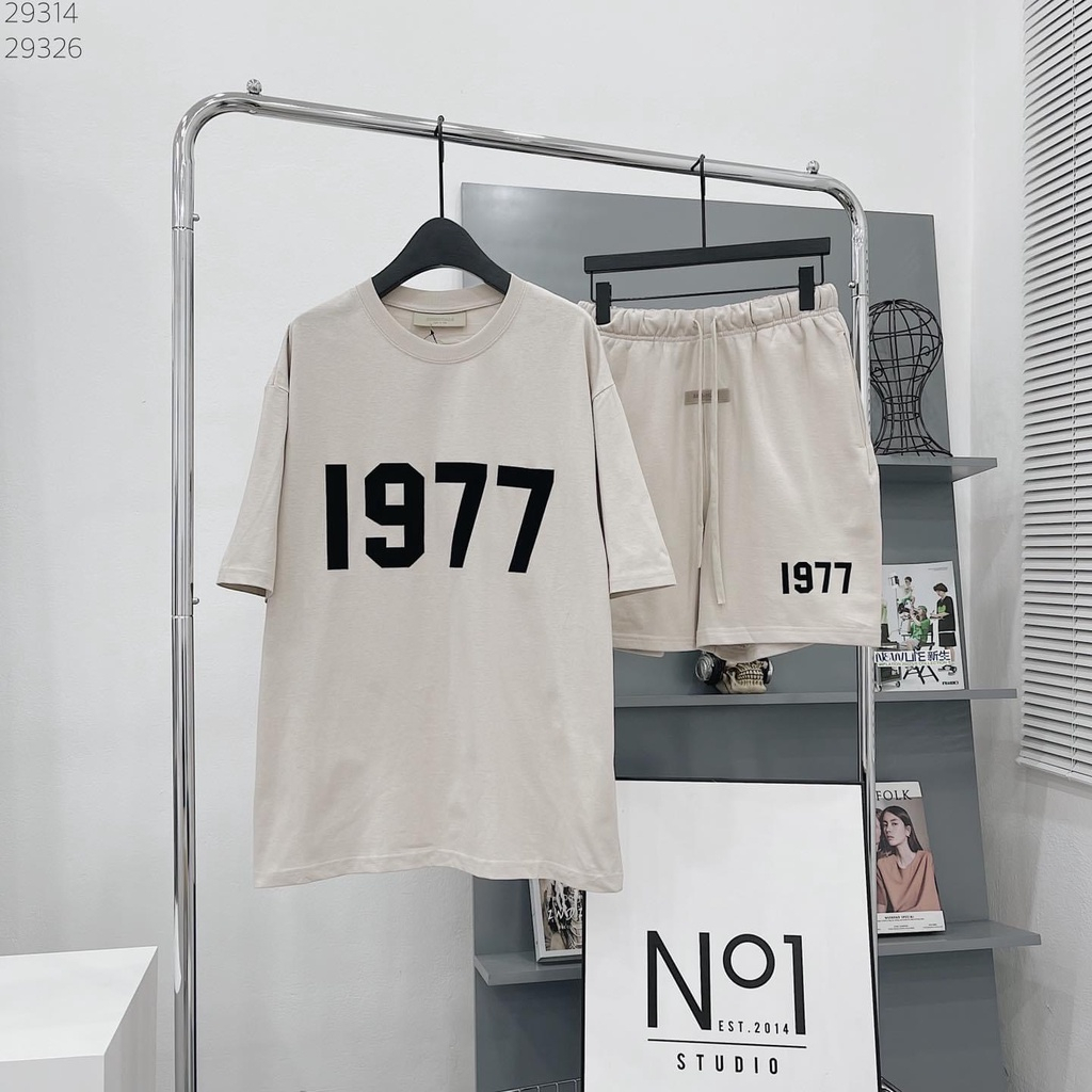 Bộ Thể Thao Nam Ngắn Tay Phối 1977 Hè Cao Cấp, Chất Su Mịn Siêu Mát Chất Lượng Phong Cách Hợp Thời Trang | BigBuy360 - bigbuy360.vn