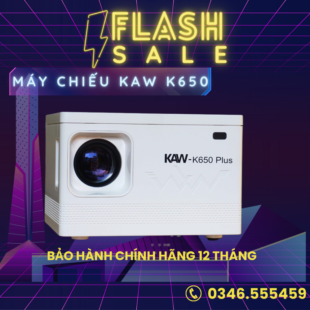 Máy chiếu mini KAW K650 plus - Hàng chính hãng bảo hành 12 tháng