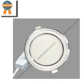 Đèn âm trần led 9w 12w viền bạc nanoco ndl096s90/ndl126s110