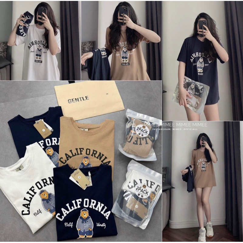 Set 2 áo phông gấu WHOAU mimee