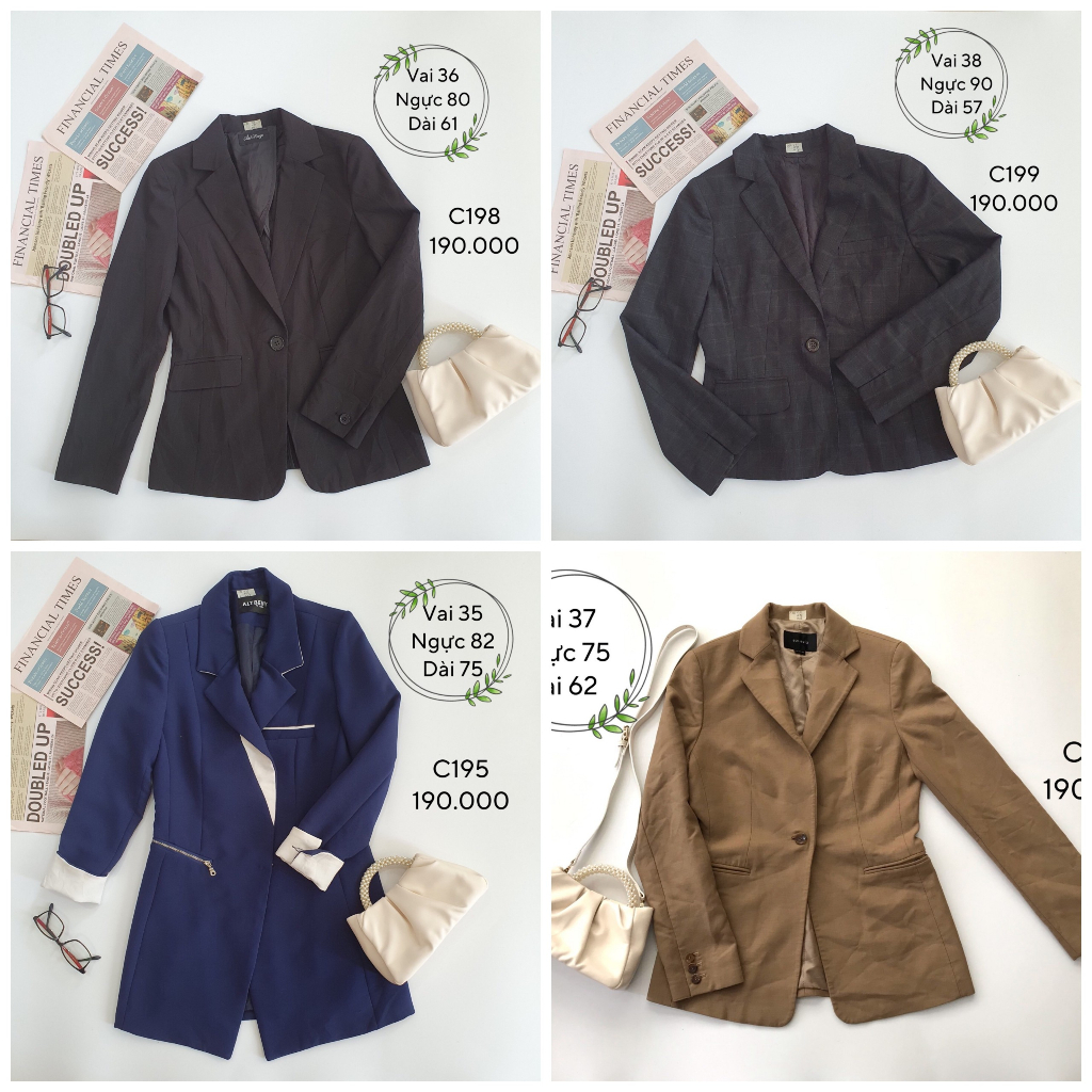 Vest blazer nữ 2hand đồng giá 190k