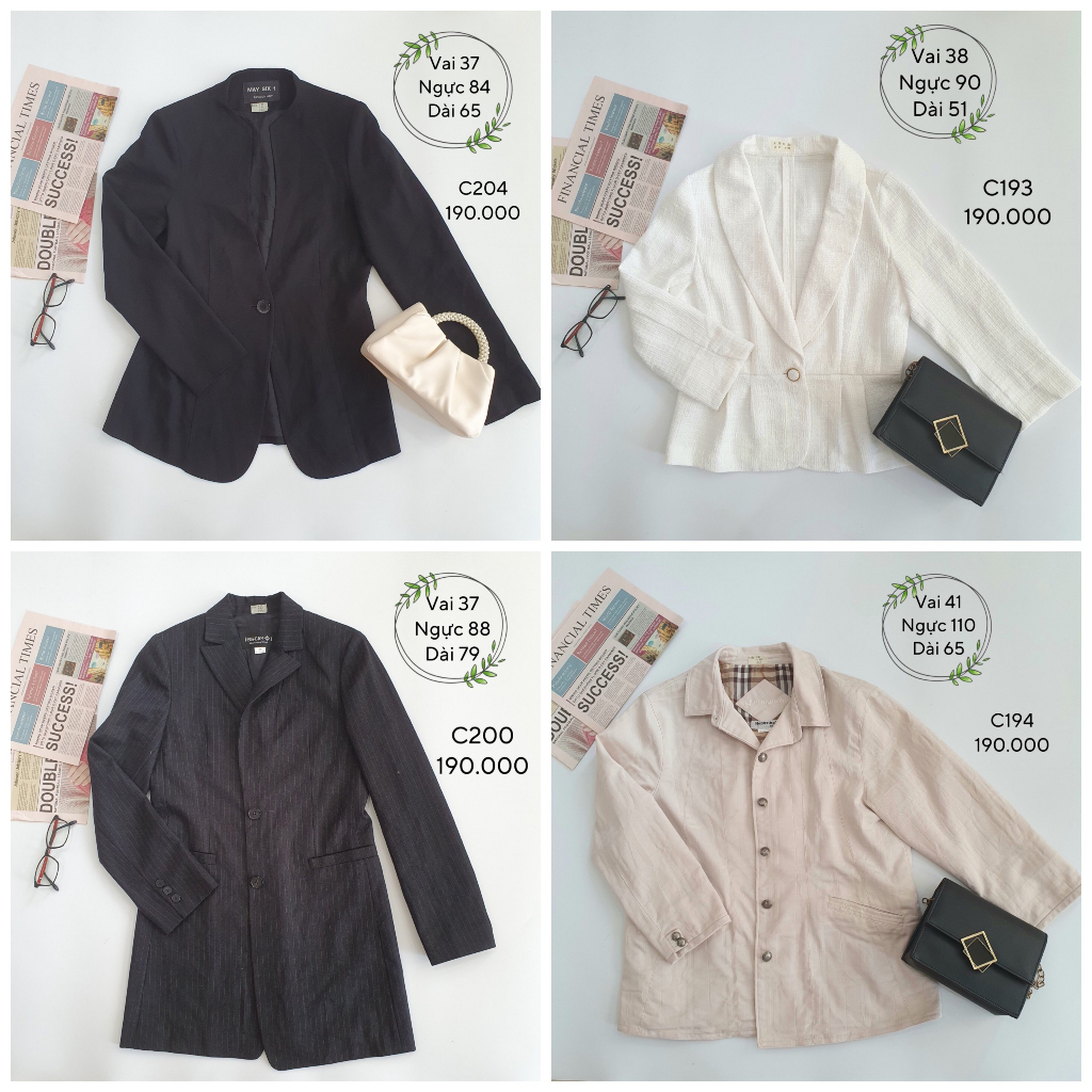 Vest blazer nữ 2hand đồng giá 190k