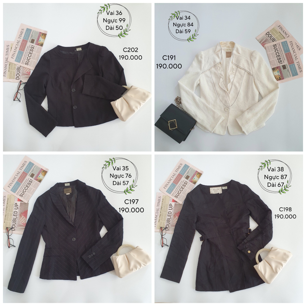 Vest blazer nữ 2hand đồng giá 190k