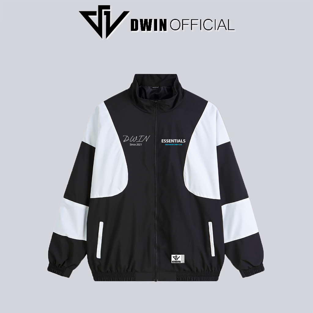 Áo khoác gió Dwin 1.0 đôi nam nữ 2 lớp unisex chất liệu dù cao cấp unisex form rộng brand jacket