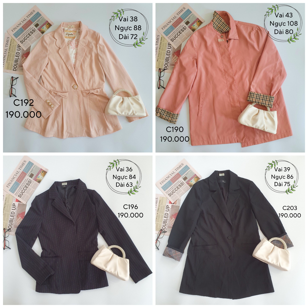 Vest blazer nữ 2hand đồng giá 190k