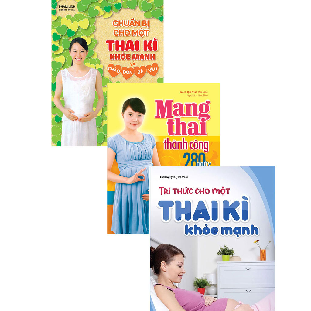 Sách - Combo 3 Cuốn Sách Giúp Mẹ Tự Tin Mang Thai Thành Công