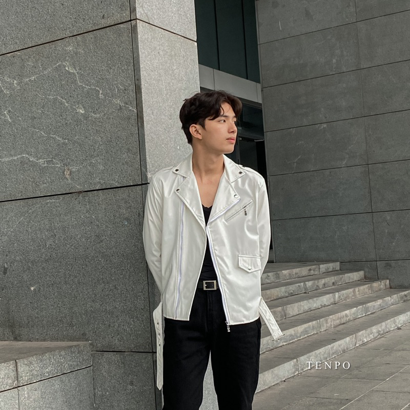 Áo Khoác Da Biker Nam TENPO | LEATHER BIKER JACKET