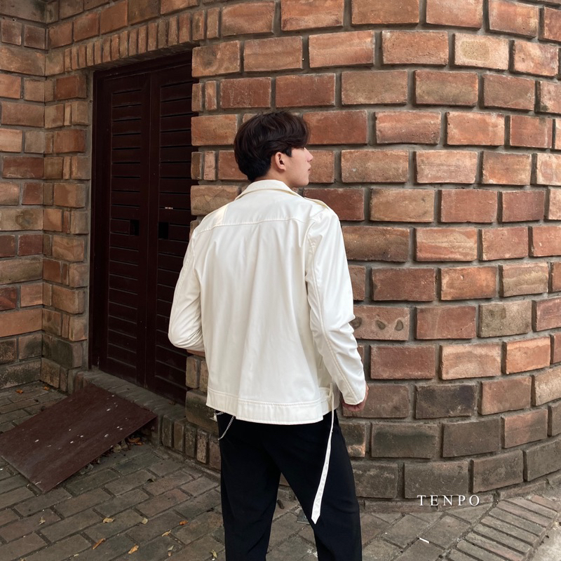 Áo Khoác Da Biker Nam TENPO | LEATHER BIKER JACKET