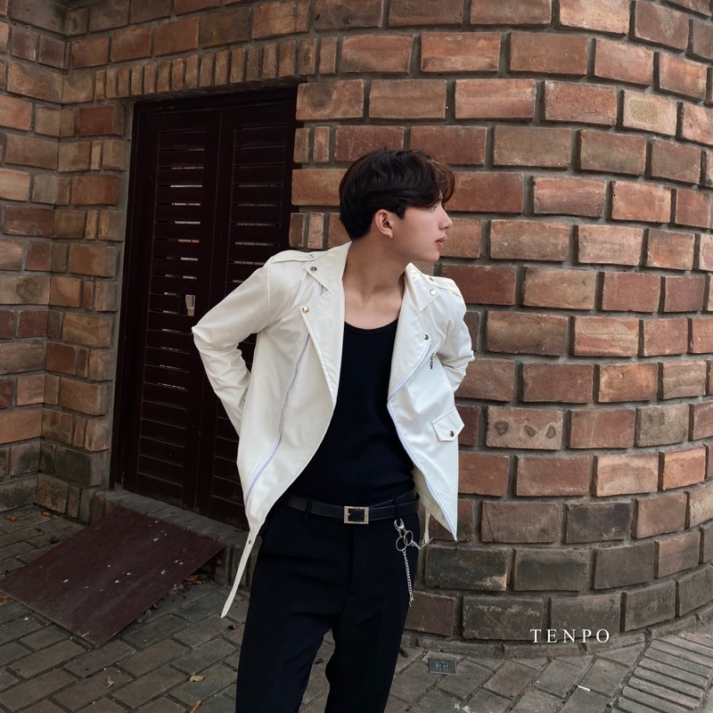 Áo Khoác Da Biker Nam TENPO | LEATHER BIKER JACKET