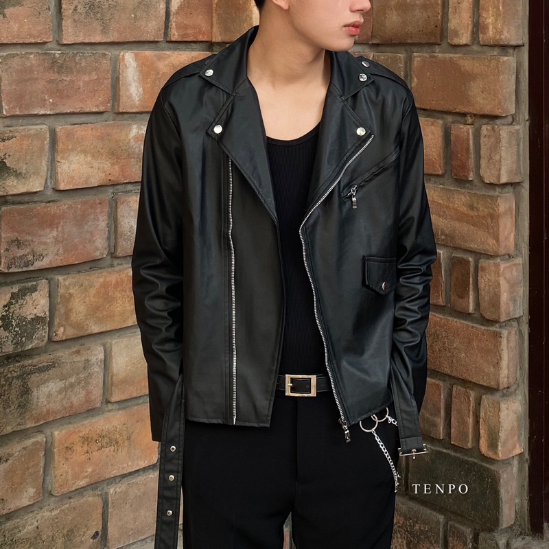 Áo Khoác Da Biker Nam TENPO | LEATHER BIKER JACKET
