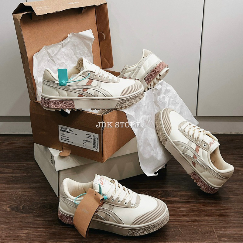 JDK STORRE_Giày Sneaker Asics Court Trail Beige/Pink?Grey