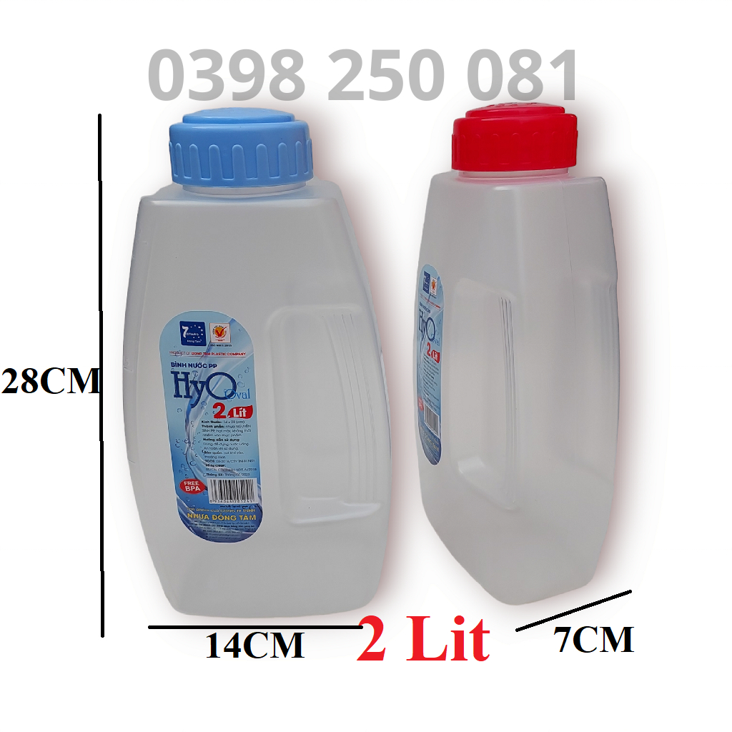 Bình đựng nước, chai nhựa đựng trà sữa Đồng Tâm 500ml - 1L - 1,4L - 1,6L - 2L