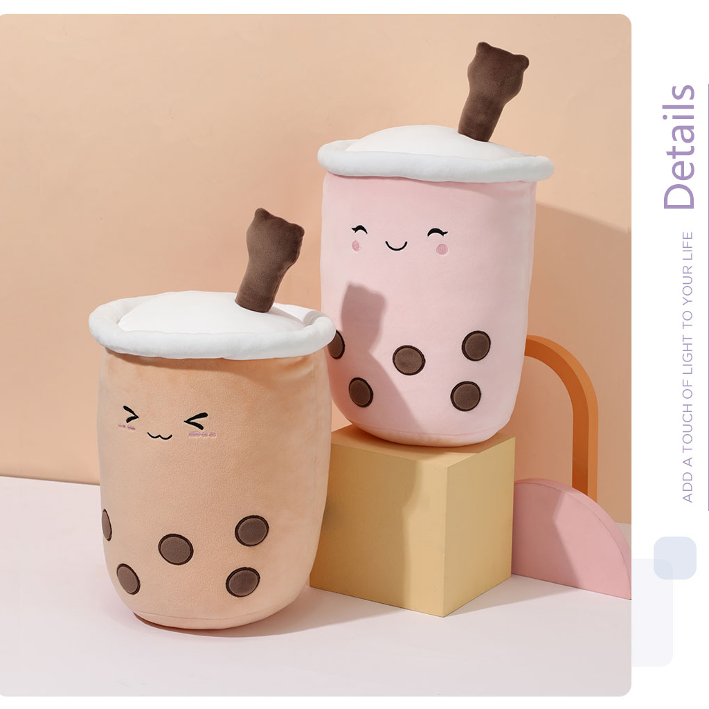 Gối Miniso trà sữa gấu bông cute mềm mại