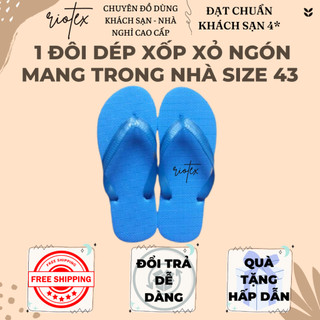 Dép xốp xỏ ngón êm chân thoải mái nam nữ size 43 mang trong nhà Riotex