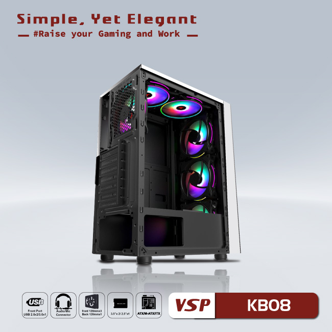 Vỏ máy tính | Case VSP - Esport Gaming Kb08 - Hàng chính hãng