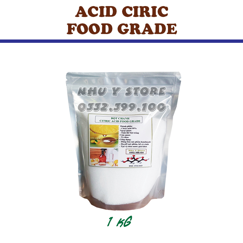 Combo acid citric và baking soda phụ gia thực phẩm mỗi loại 1 kg