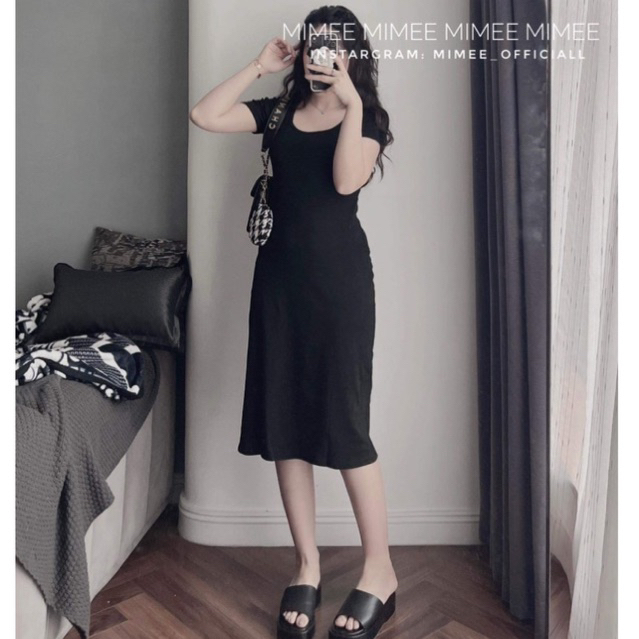 Váy đầm đen ZR Basic mimee ( ảnh thật chính chủ)