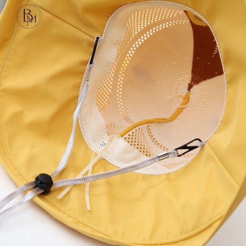 Mũ Nón Tai Bèo Phối Lưới In Họa Tiết Gấu Hoạt Hình Thoáng Khí Thời Trang A.d