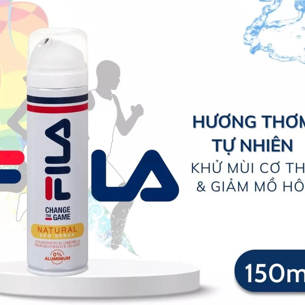 Xịt Khử Mùi Cơ Thể Nam Nữ Toàn Thân, Giảm Tiết Mồ Hôi FILA 150ml