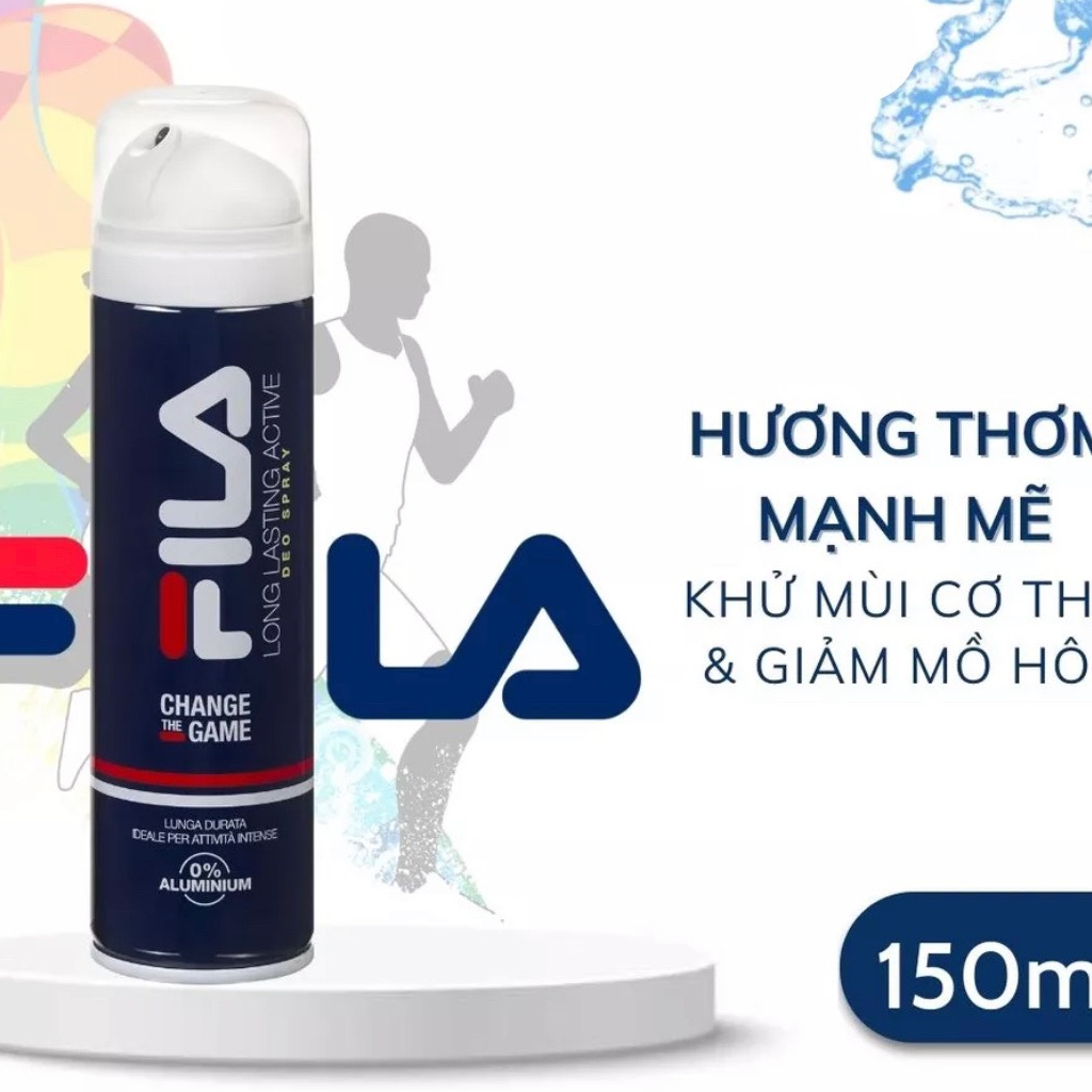 Xịt Khử Mùi Cơ Thể Nam Nữ Toàn Thân, Giảm Tiết Mồ Hôi FILA 150ml