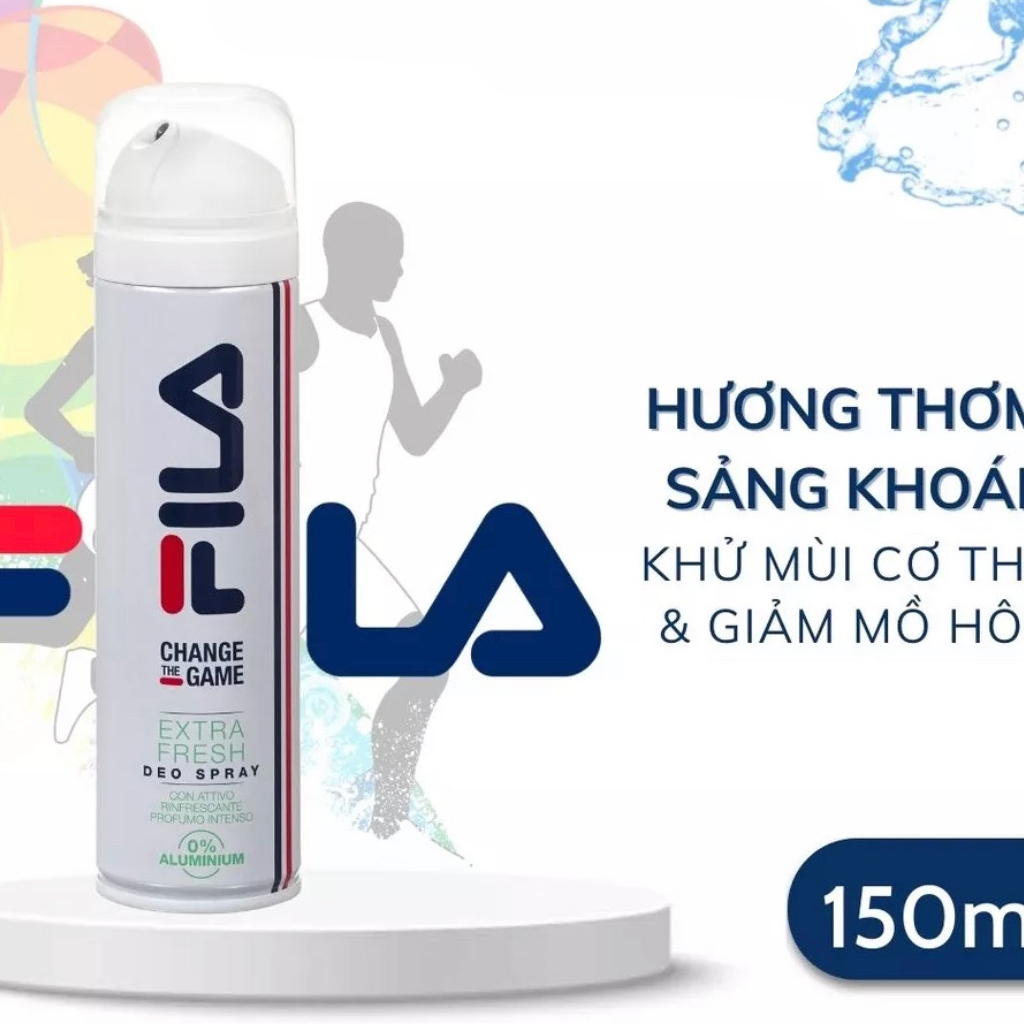 Xịt Khử Mùi Cơ Thể Nam Nữ Toàn Thân, Giảm Tiết Mồ Hôi FILA 150ml