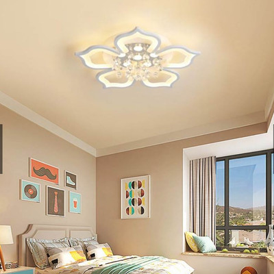 Đèn trần MONSKY led mâm 3 chế độ ánh sáng có điều khiển từ xa LUMIXA trang trí phòng khách, phòng ngủ hiện đại