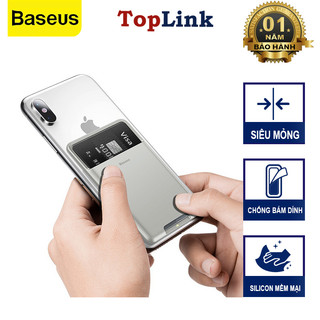 Ví Đựng Thẻ Gắn Lưng Điện Thoại Baseus Case Đựng Thẻ Siêu Mỏng Gắn Lưng Điện Thoại Silicon 3M - TopLink