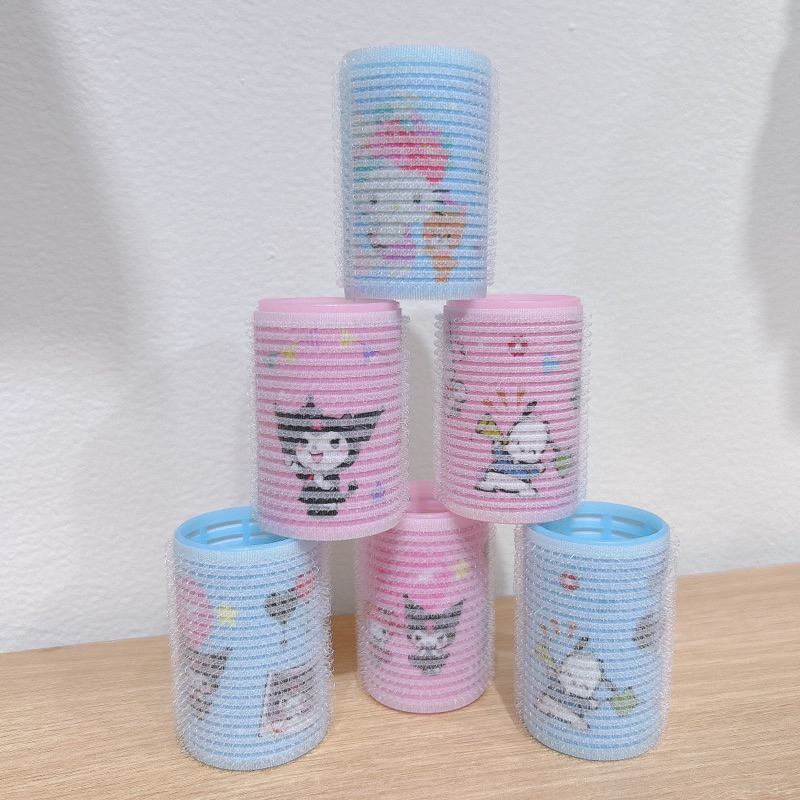 Lô uốn tóc không nhiệt, lô uốn tóc mái làm phồng chân tóc tự nhiên có hình đáng yêu sanrio