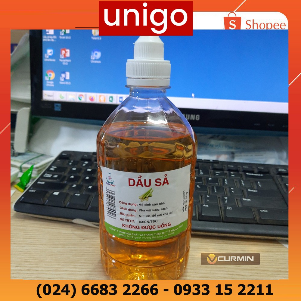 Tinh Dầu Sả Thơm Phòng, Xua Đuổi Côn Trùng 500ml