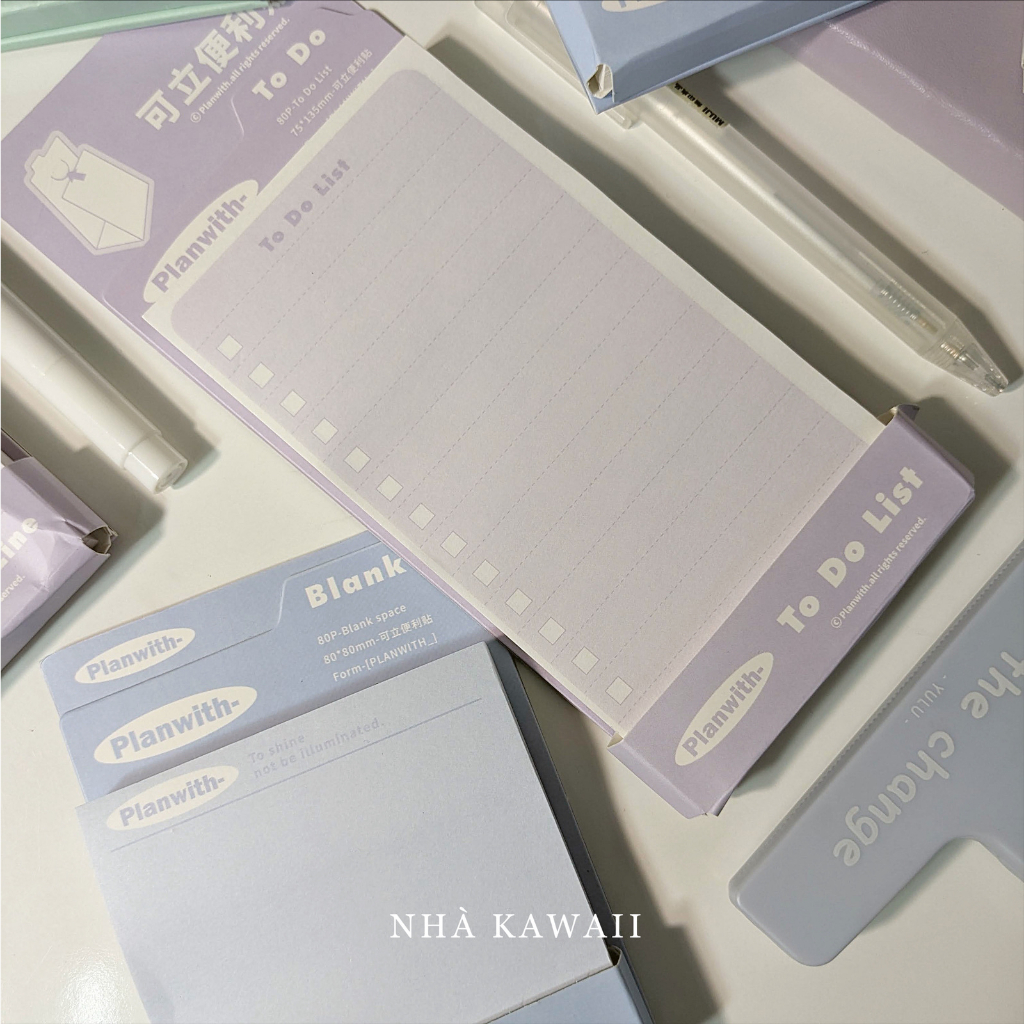 Giấy ghi chú có keo dán sticky note Planwith