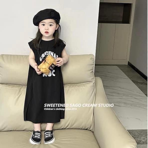 Váy xuông cotton cho bé gái BAE KIDS 11kg đến 30kg họa tiết micky