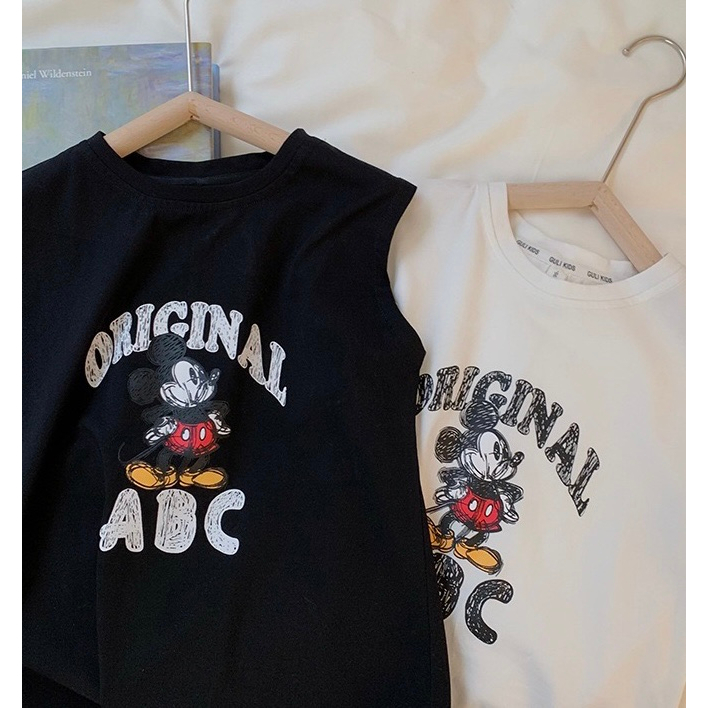 Váy xuông cotton cho bé gái BAE KIDS 11kg đến 30kg họa tiết micky