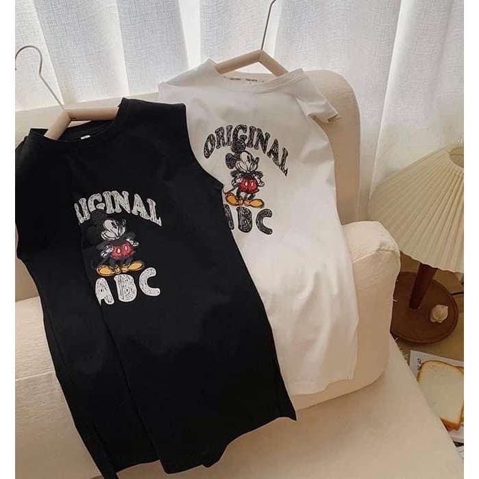 Váy xuông cotton cho bé gái BAE KIDS 11kg đến 30kg họa tiết micky