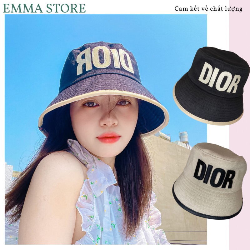 Mũ bucket phong cách Hàn Quốc, mũ tai bèo chữ Di.or, mũ vành phong cách Unisex hottrend