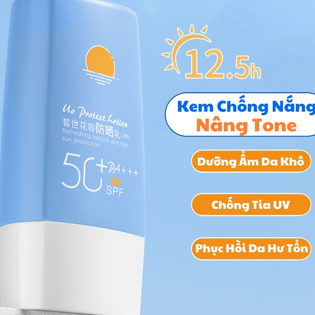 Kem Chống Nắng Kiểm Soát Dầu Nhờn & Bảo Vệ Da Trước Tia UVB UVA PA+++, Kem Chống Nắng Cho Da Nhạy Cảm SPF  60ml