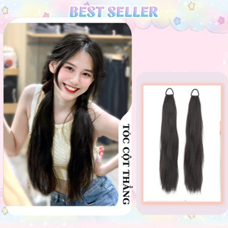  Tóc giả đuôi ngựa thẳng 2 bên thoải mái tạo kiểu- Tóc giả cột đuôi ngựa mới nhất dài 50cm - 33 414699 