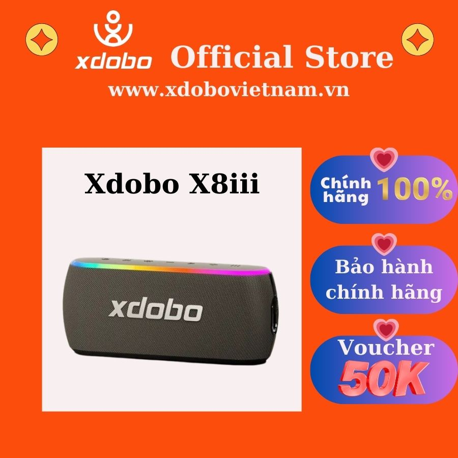 *Chính hãng* Loa bluetooth siêu trầm XDOBO X8 iii 60W-Led RGB-DSP-TWS-IPX7