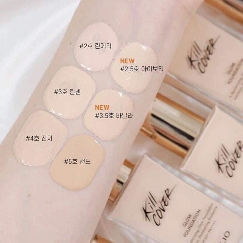 Kem Nền Bóng Mượt Clio Kill Cover Glow Foundation Spf50+ Pa++++ 38G