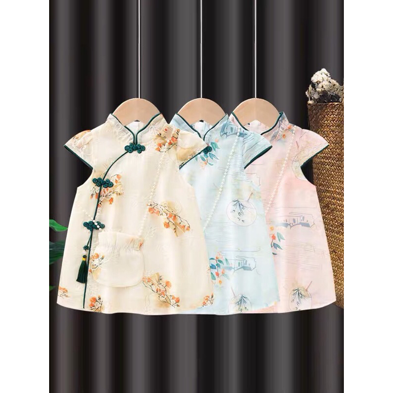 Váy Sườn Xám hot trend 2023 - tặng kèm túi xinh ❤️ dành cho các baby từ 8-28kg