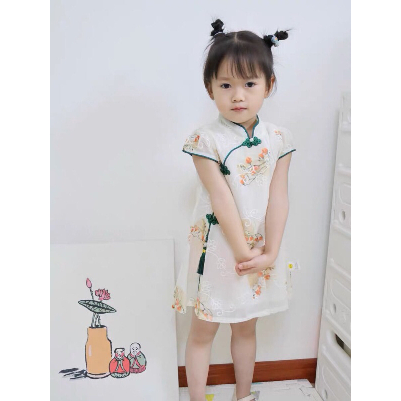 Váy Sườn Xám hot trend 2023 - tặng kèm túi xinh ❤️ dành cho các baby từ 8-28kg