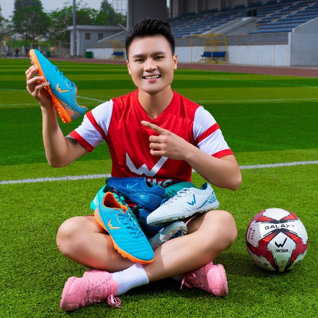 Giày Đá Bóng Wika QH19 Neo Chính Hãng, Giày Đá Banh Sân Cỏ Nhân Tạo Đã Được Khâu Full Đế