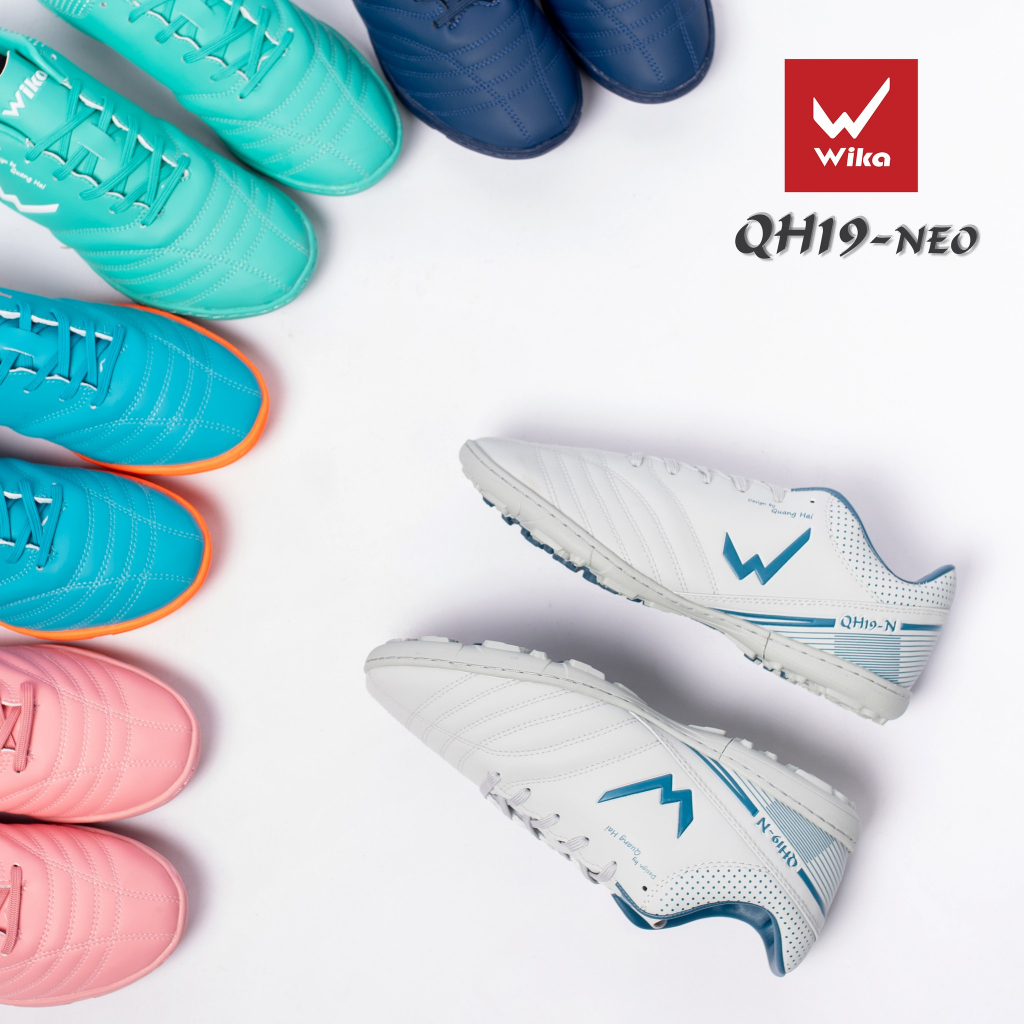 Giày Đá Bóng Wika QH19 Neo Chính Hãng, Giày Đá Banh Sân Cỏ Nhân Tạo Đã Được Khâu Full Đế