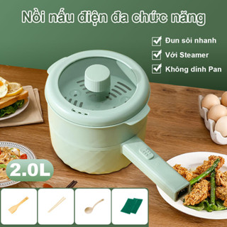 Nồi Hấp Điện Nồi Lẩu Mini Kèm Lồng Hấp 2 Tầng Đa Năng