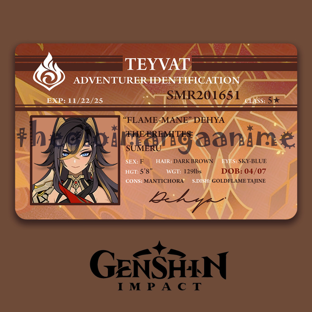 Ảnh thẻ in hình game GENSHIN IMPACT ver ID card bo góc viền 5*8cm anime chibi xinh xắn sưu tầm