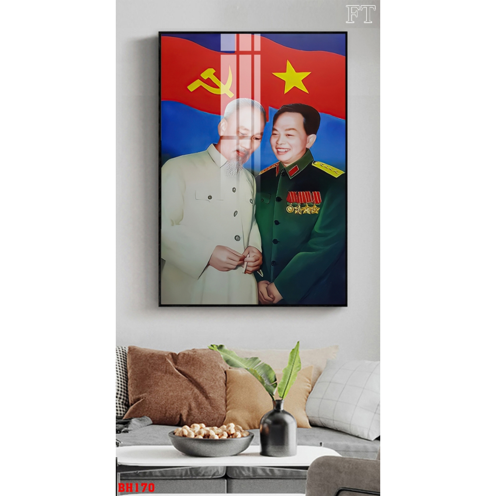 Trang tráng gương, bác hồ kính yêu của dân tộc, loại treo tường cao cấp rẻ bền đẹp [QH BH03]