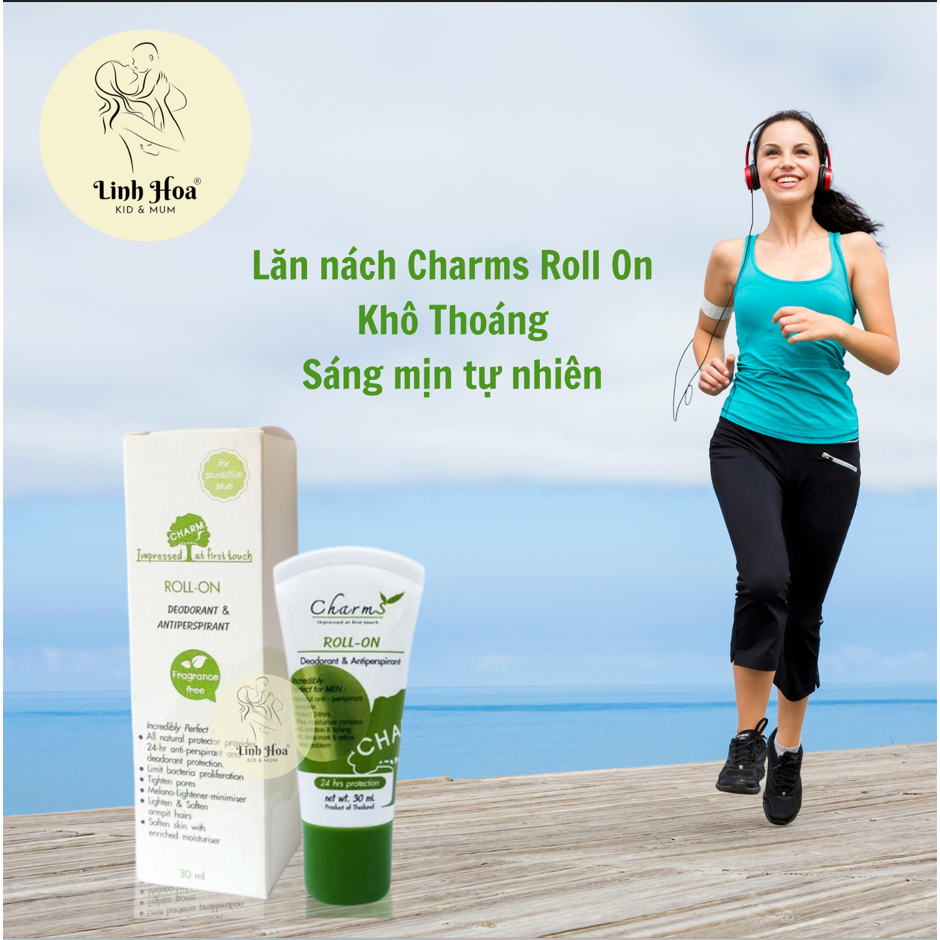 Lăn nách khử mùi  - CHARMS ROLL ON DEODORANT & ANTIPERSPIRANT