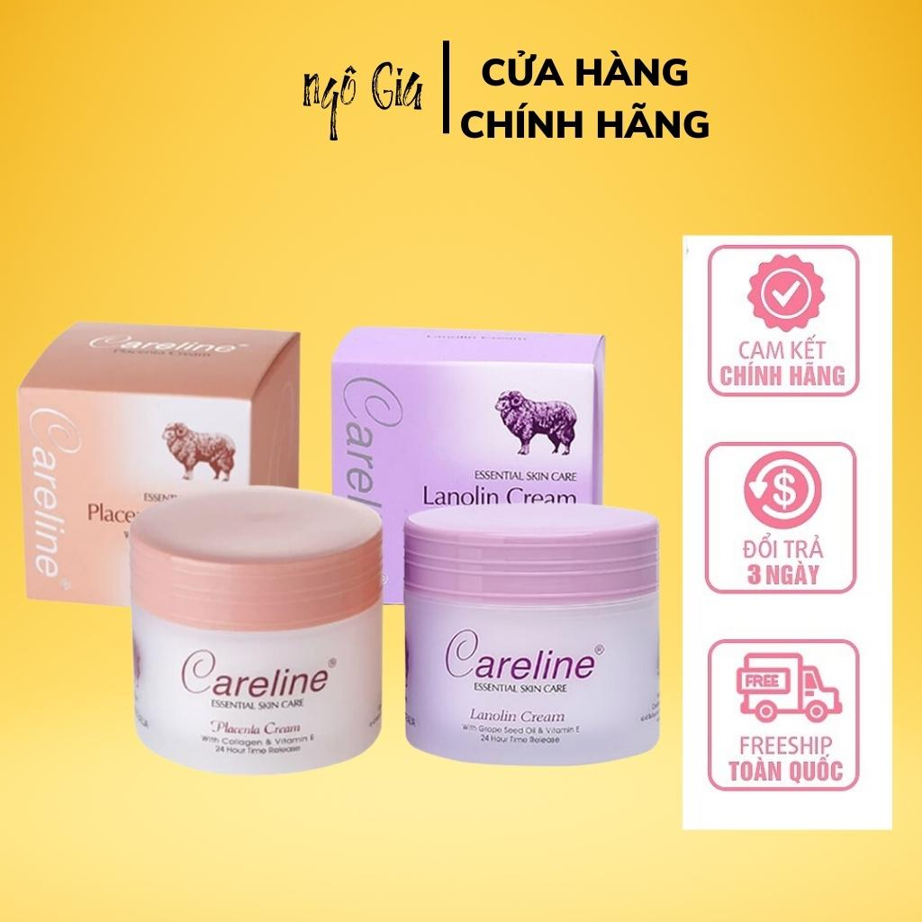 Kem dưỡng ẩm nhau thai cừu Lanolin Cream, Kem nhau cừu Placenta Cream hãng Careline hủ 100ml từ Úc