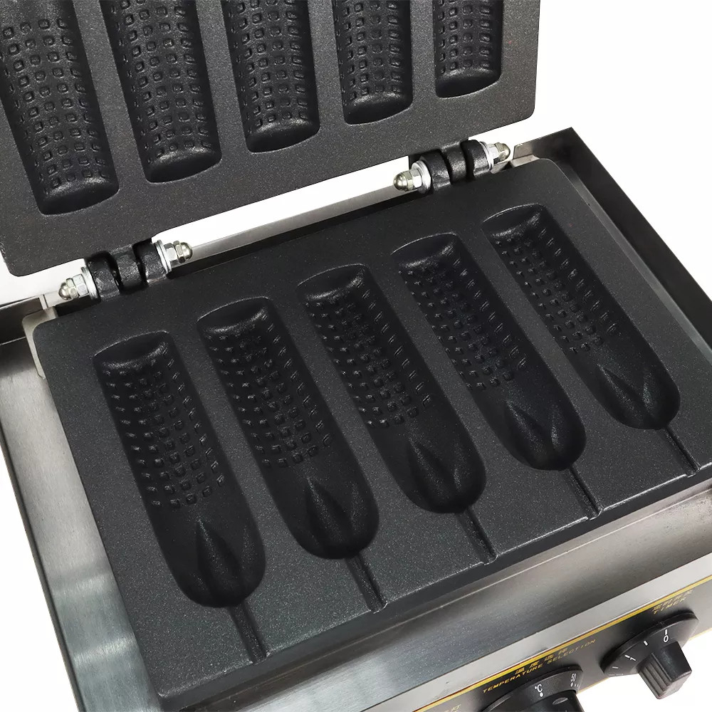 Máy Làm Nướng Bánh 5 Trái Bắp _Máy Công Nghiệp Điện 220V Waffle, Muffin Maker Machine Fy113 + Tặng Công Thức PVN2835