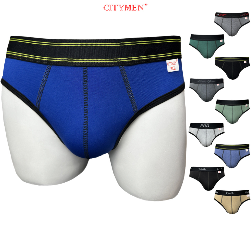 Quần Lót Nam Tam Giác Vải Cotton 2 Chiều Nhiều Lưng Hiệu CITYMEN, Màu Ngẫu Nhiên, Sịp Nam - CTSP-MULTI2C